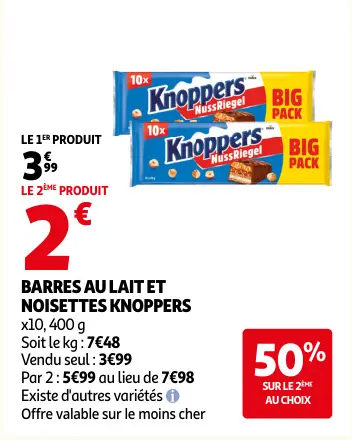Promotie: Barres au lait et noisettes