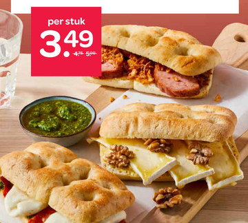 Aanbieding: Focacciotto's en panini's