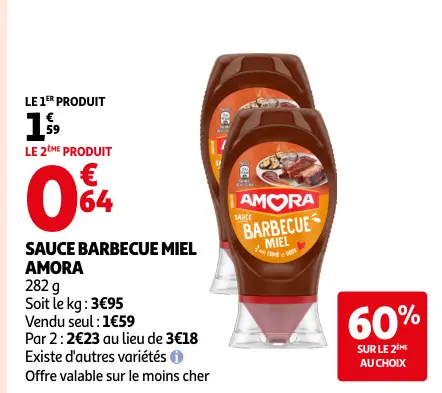 Offre: Sauce barbecue miel