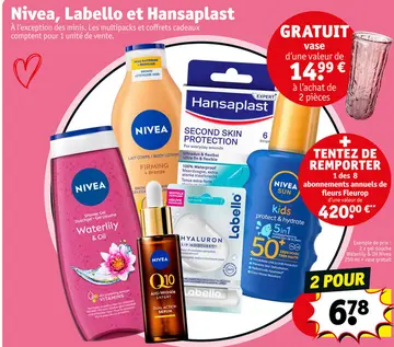 Offre: Nivea, Labello et Hansaplast