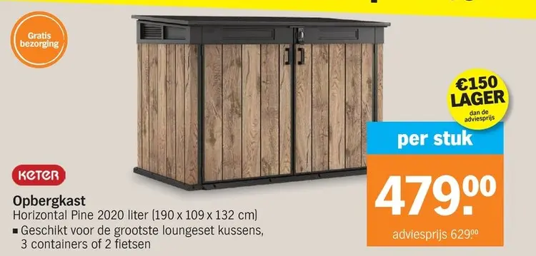 Promotie: Opbergkast Horizontal Pine