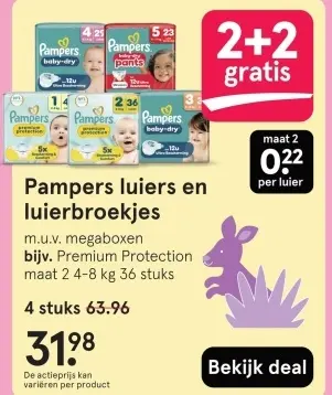 Aanbieding: Pampers luiers en luierbroekjes