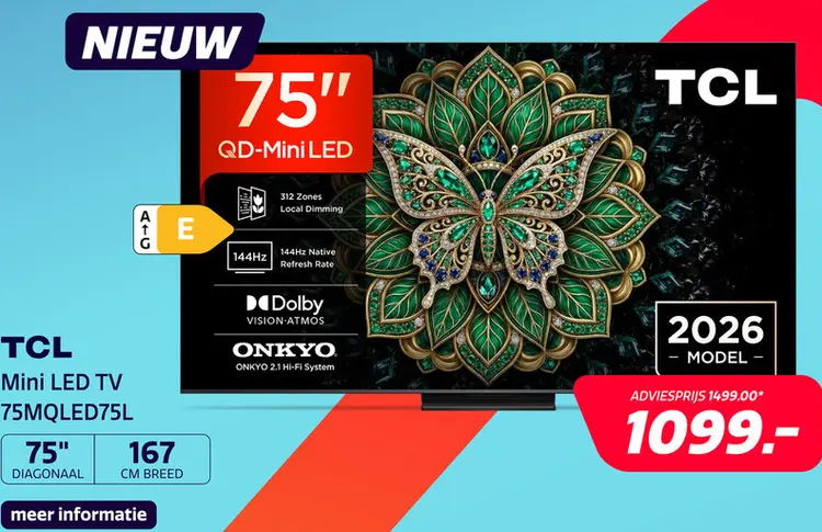 Aanbieding: TCL 75MQLED75L QD-Mini LED