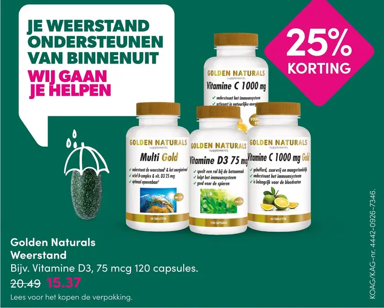 Aanbieding: Golden Naturals Weerstand