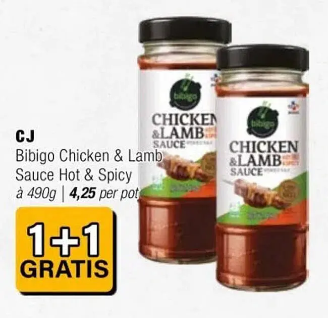 Aanbieding: Bibigo Chicken & Lamb Sauce Hot & Spicy