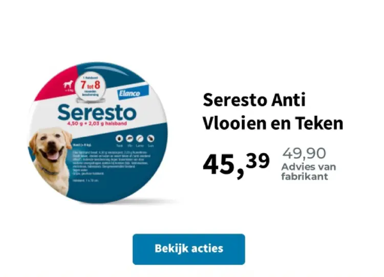 Promotie: Seresto Anti Vlooien en Teken