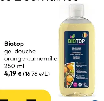 Offre: Biotop gel douche orange-camomille