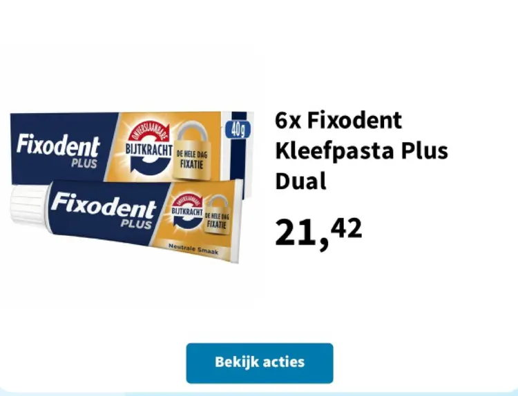 Promotie: Fixodent Kleefpasta Plus Dual