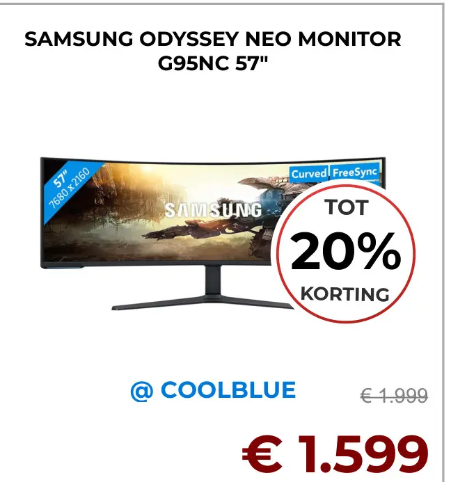Aanbieding: Odyssey neo monitor g95nc