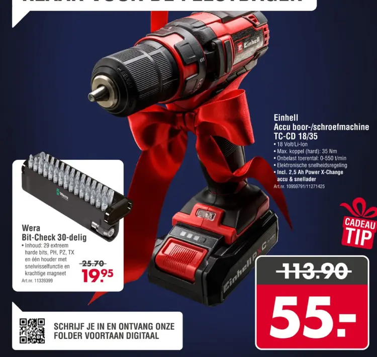 Aanbieding: Accu boor-/schroefmachine TC-CD 18/35