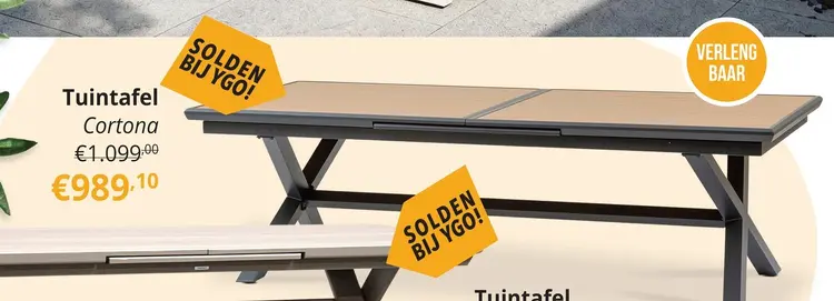 Promotie: Tuintafel Cortona