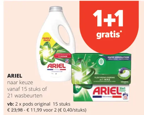 Promotie: Ariel pods original