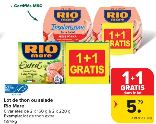 Offre: Lot de thon ou salade