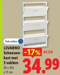 Aanbieding: Schoenenkast met 3 vakken