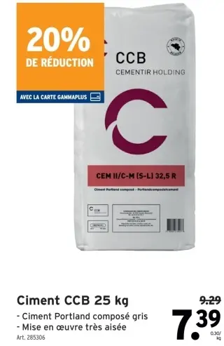 Offre: Ciment CCB