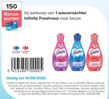Aanbieding: wasverzachter Infinite Freshness
