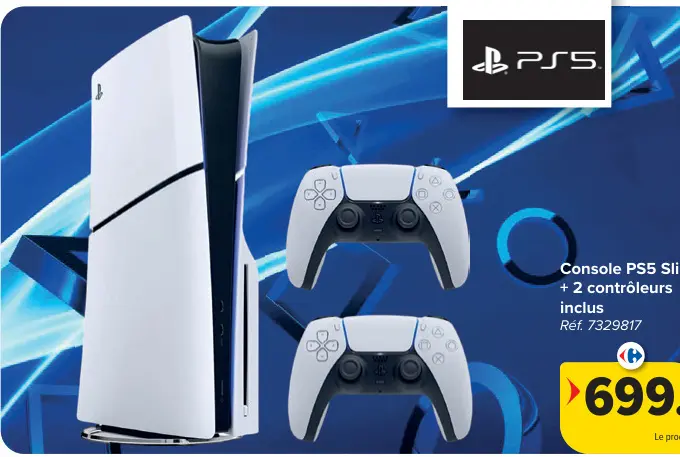 Offre: Console PS5 Slim + 2 contrôleurs inclus