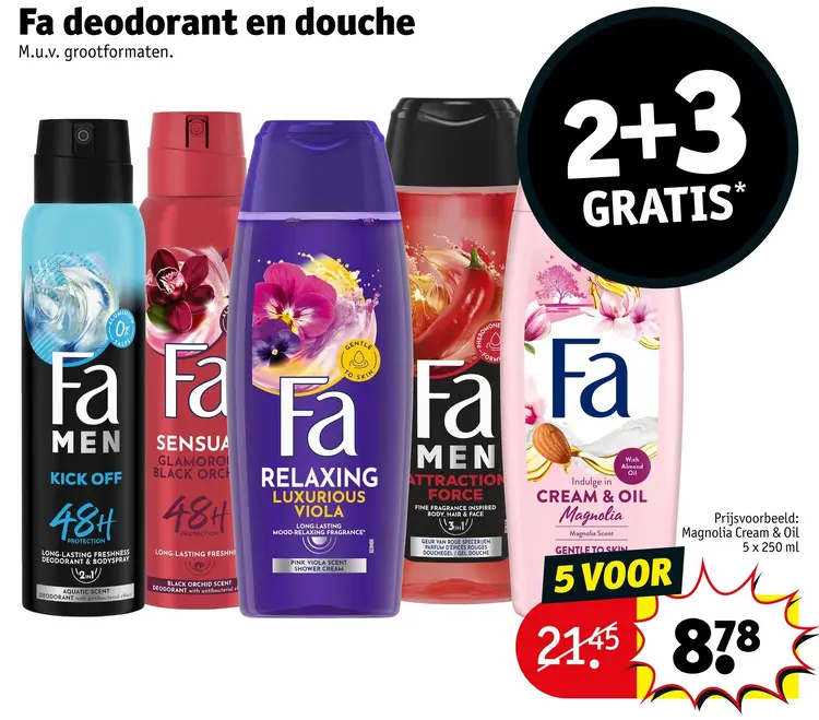 Aanbieding: Deodorant en douche