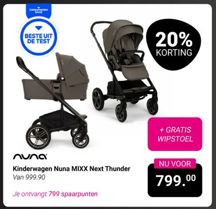Aanbieding: Kinderwagen Nuna MIXX Next Thunder