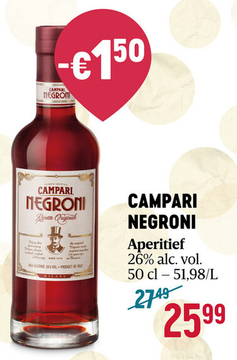 Aanbieding: 50cl | Negroni | Rtd | 26%alc