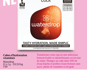 Offre: Cubes d'hydratation vitaminés
