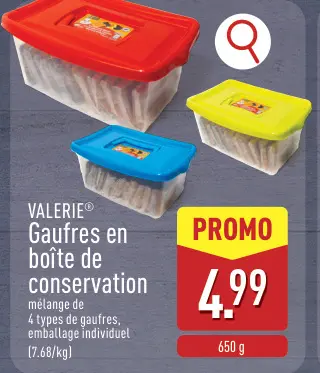 Offre: Gaufres en boîte de conservation