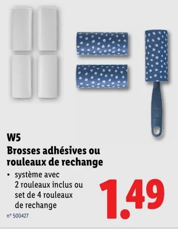 Offre: Brosses adhésives ou rouleaux de rechange