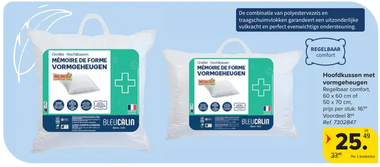 Promotie: Hoofdkussen met vormgeheugen