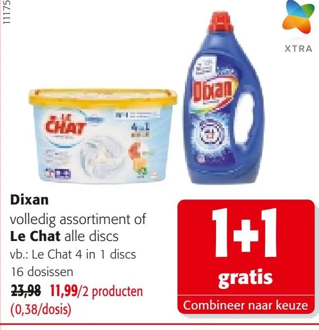Promotie: Dixan volledig assortiment of Le Chat alle discs