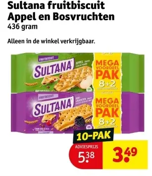 Aanbieding: fruitbiscuit Appel en Bosvruchten