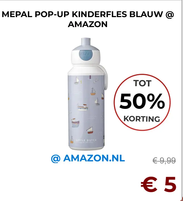 Aanbieding: Pop-up kinderfles blauw