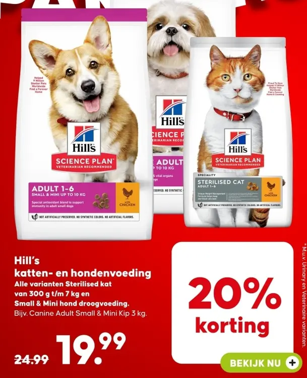 Aanbieding: Hill's katten- en hondenvoeding