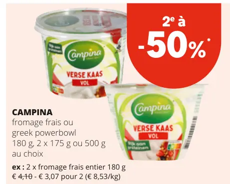 Offre: fromage frais ou greek powerbowl