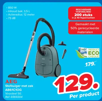Aanbieding: Stofzuiger met zak