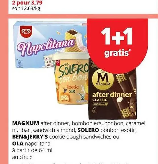 Offre: After Dinner, Bomboniera, Bonbon, Caramel Nut Bar, Sandwich Almond, Bonbon Exotic, Napolitana of Cookie Dough Sandwiches