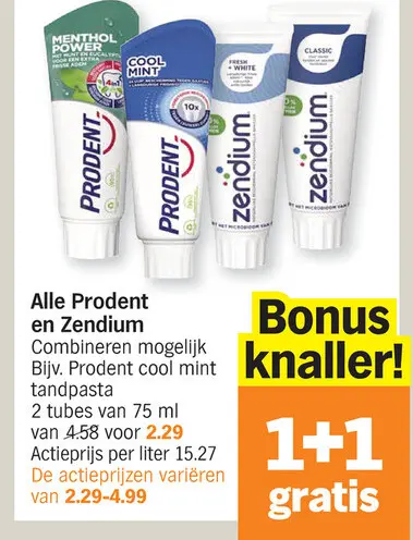 Promotie: Prodent en Zendium tandpasta