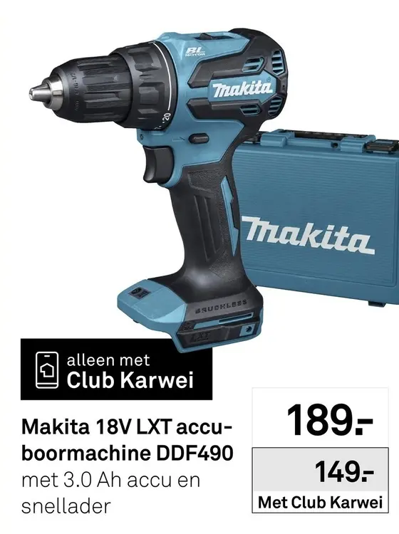 Aanbieding: 18V LXT accu-boormachine DDF490