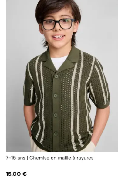 Offre: Chemise en maille à rayures