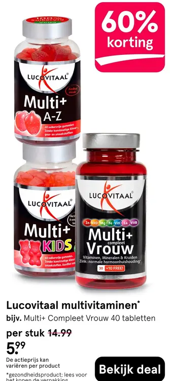 Aanbieding: Lucovitaal multivitaminen