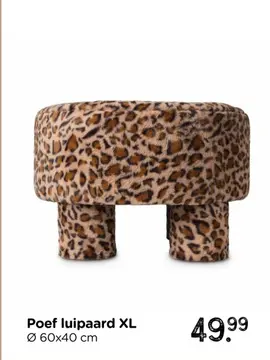 Aanbieding: Poef luipaard XL