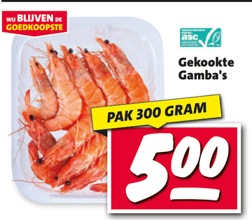 Aanbieding: Gekookte Gamba's