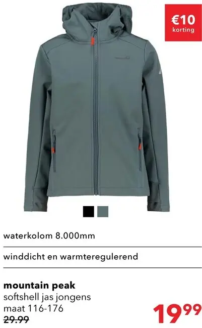 Aanbieding: Mountain peak Softshell jas jongens