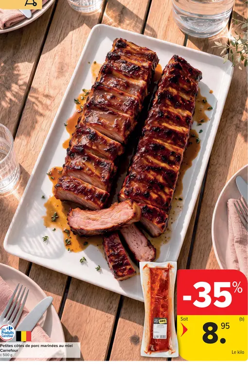 Offre: Petites côtes de porc marinées au miel