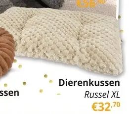 Promotie: Dierenkussen RUSSEL Rechthoek XL Beige