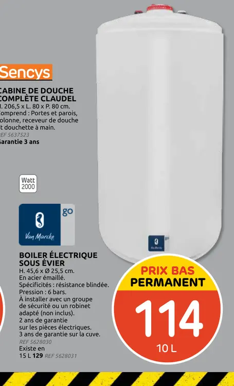 Offre: Boiler électrique sous évier