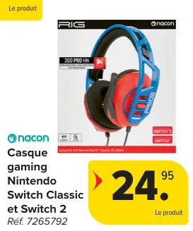 Offre: Casque gaming Nintendo Switch Classic et Switch 2