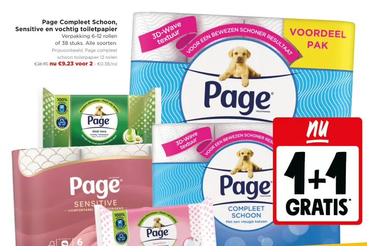 Promotie: Compleet Schoon, Sensitive en vochtig toiletpapier