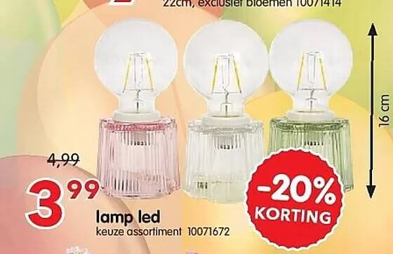 Promotie: lamp led