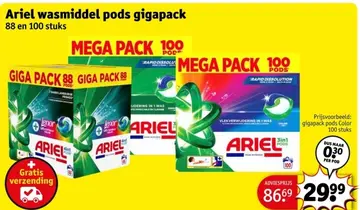 Aanbieding: Ariel wasmiddel pods gigapack