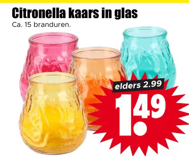 Aanbieding: Citronella kaars in glas